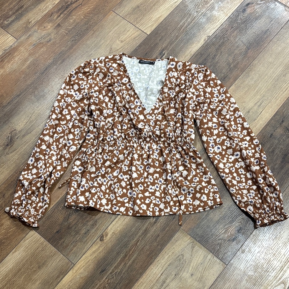 Mikarose Floral Blouse-size Medium